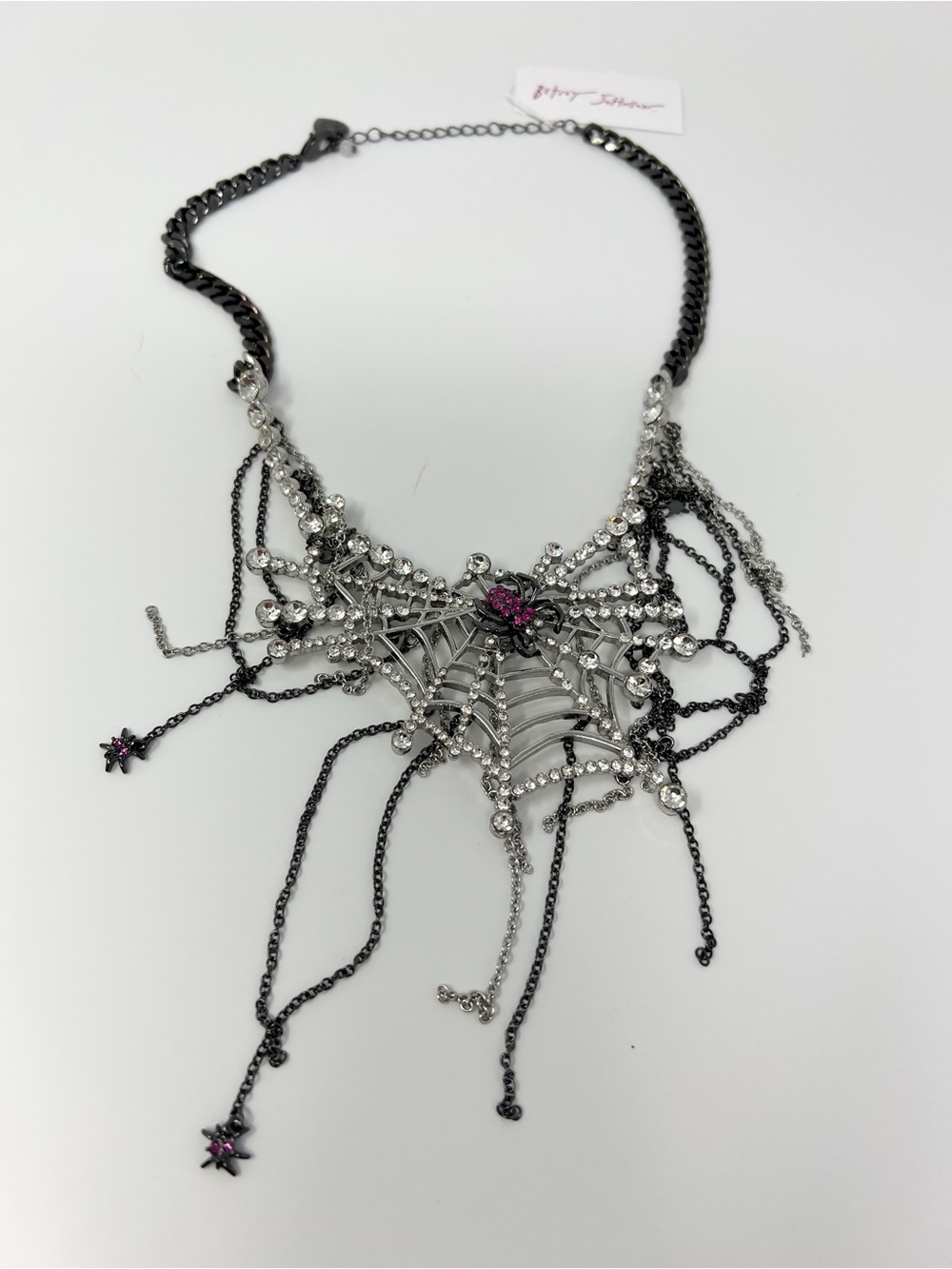 Betsey Johnson Rich Witch Spider Bib Necklace - Picture 2 of 4